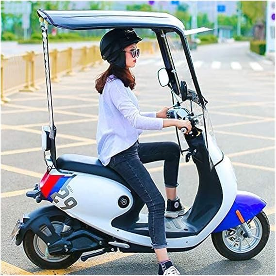Electric Motorcycle Umbrella Cover,Fully Enclosed Universal Sunshade, Scooter Rain Waterproof Cover, Battery Car Canopy, Sun Visor Windshield-Excluding Vehicles
