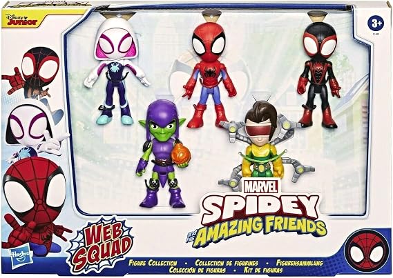 Hasbro Marvel Spidey And His Amazing Friends Web Squad Figure Collection Multi, Black