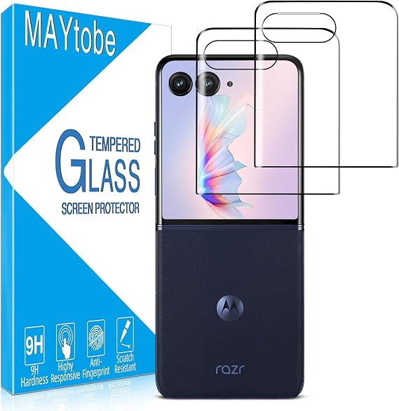MAYtobe 2-Pack for Motorola Razr Ultra 2025 Screen Protector Tempered Glass | for Motorola Razr Plus 2025 / Razr Plus 2024 / Razr 60 Ultra, 3D curved, no bubbles, scratch-resistant, easy to install