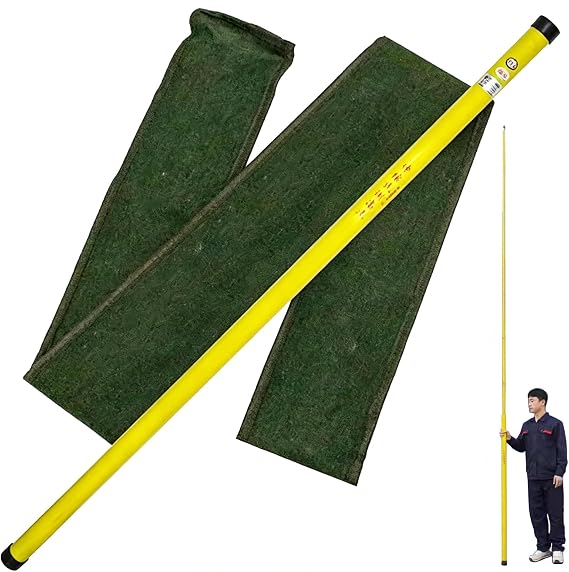 Adjustable Height Measuring Stick,Rod for Height Measurements,Telescoping Yellow Measurement Rod with Hook, High Voltage Measuring Tool (Yellow, 6m/19.6ft/236.2in)