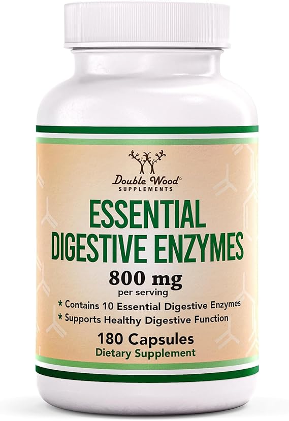 Digestive Enzymes 800mg, Bloating & Digestive Comfort, All 10 Enzymes | Eases Bloating & Digestive Comfort, All 10 Enzymes, Take With Meals, Third-Party Tested