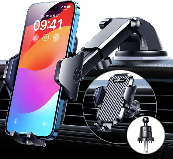 VANMASS Car Phone Holder 2026 Ultimate Military-Grade Strongest Suction & Clip Windshield DashboardNewest Best StrongestCell Phone Shower & Wall Mounts for iPhone 17 Pro Max 16 15 14 13 Android
