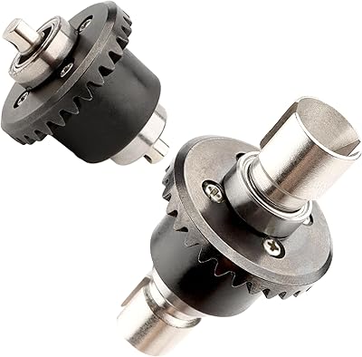 for H14BM RC Car Upgrade Steel Front Differential Gears Diff Assembly 16420G & Rear Steel Differential 16420G2 Accessory Replacement Spare Parts for H14BM 14209 14210 JC14EP HP474 HP141S Trucks