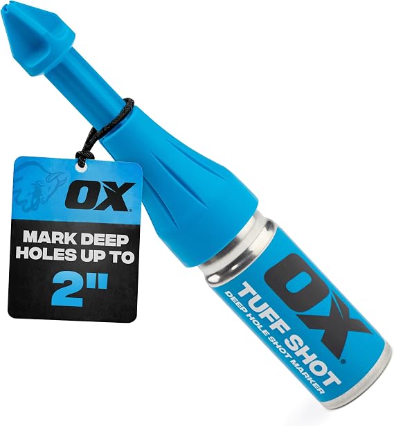 OX Tuff Shot Deep Hole Marker 250 Burst Chalk Powder Shot Construction Tool