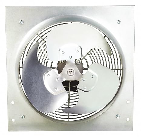 Dayton 16" x 16" 115VACV Medium Duty Direct Drive Exhaust Fan with 12" Blade Dia.