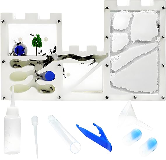 EXBEPE Large Sand Ant Farm Castle,Ant Habitat Ecosystem to Study Ant Colony Behavior Science Educational Kit for Kids