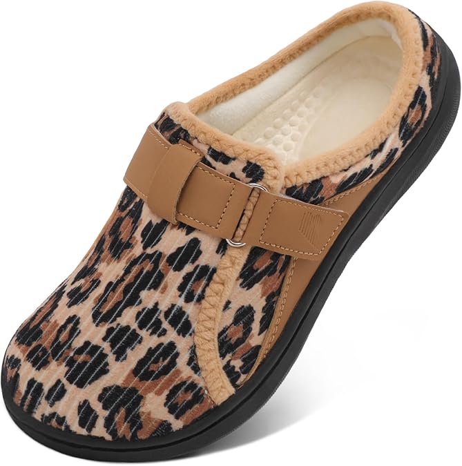 Mens Womens Slippers Memory Foam House Slippers with Adjustable Buckle Soft-Lightweight Mules & Clogs Slippers Slip on House Shoes with Wide Widths Indoor/Outdoor 