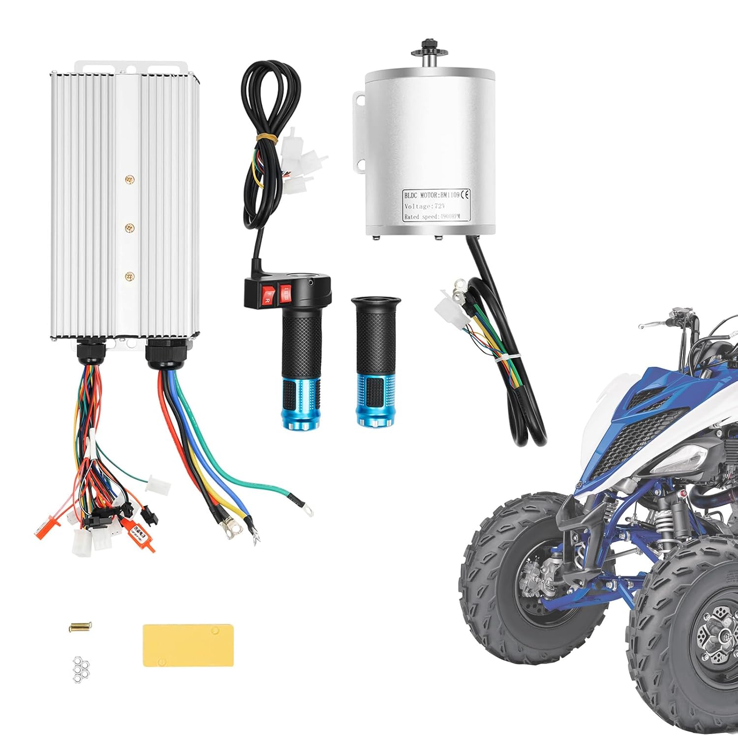 72V 3000W Brushless Electric Motor Kit with Controller, 3-Speed, Reverse Function, 6600 RPM Max Speed, for Electric Scooters, Go-Karts, Mini Motorcycles, DIY