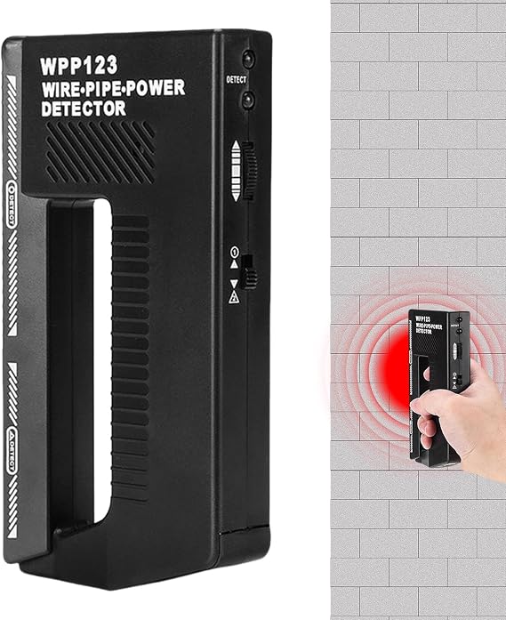Wpp123 Wire Pipe Detector, Wire Detector For Wall, Stud Finder Wall Scanner, Wood Stud Finder Wire Detector With Alarm,Adjustable Wall Metal Detector Stud Detector For Walls Floors Ceilings