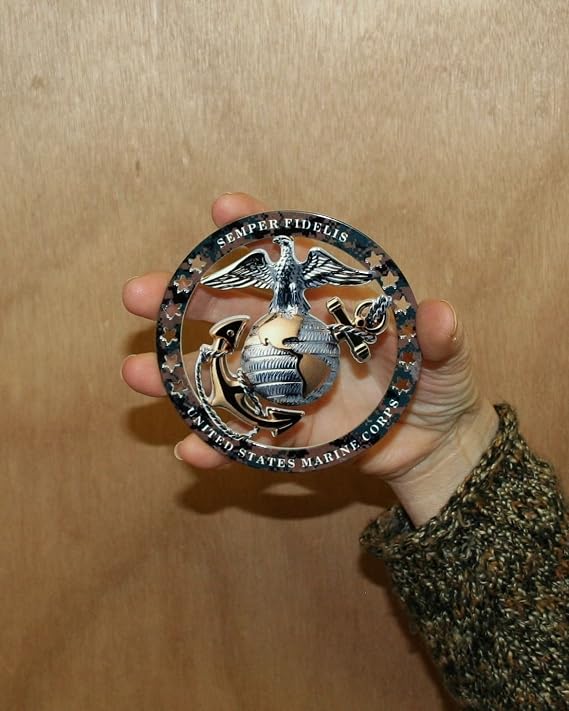 USMC ROUND EMBLEM MAGNET 4"x4" SEMPER FI Truck SUV Auto Decal Magnet 4" x 4"