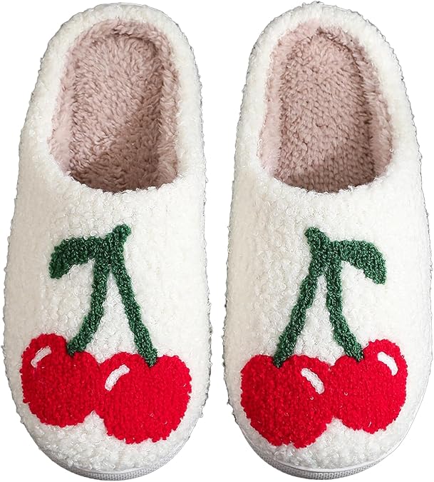 Halloween Christmas Slippers Checkered Scuff for Women and Men Holiday Indoor Bedroom Fluffy Warm Fleece Slippers Winter Soft Cozy Home Non-Slip Soft Plush Slip-on Wool Lined House Shoes