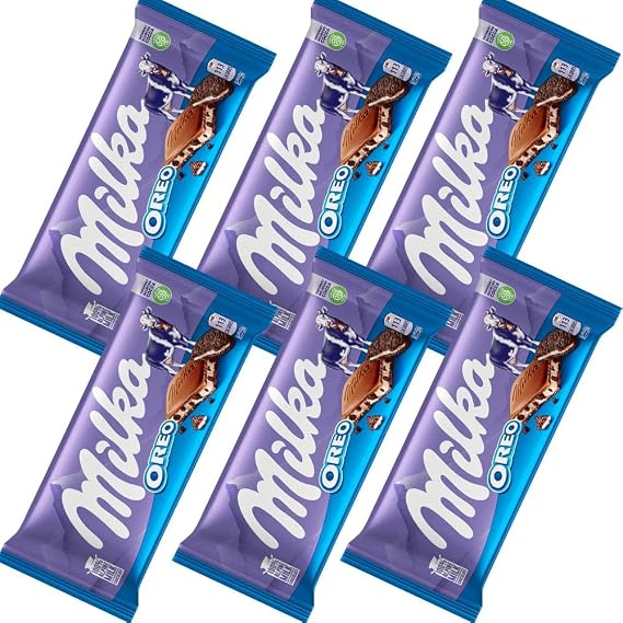 Milka Chocolate Oreo, 3.5 oz 100 g, Set of 6, German Chocolate, World's Top Brand, Cool Flights