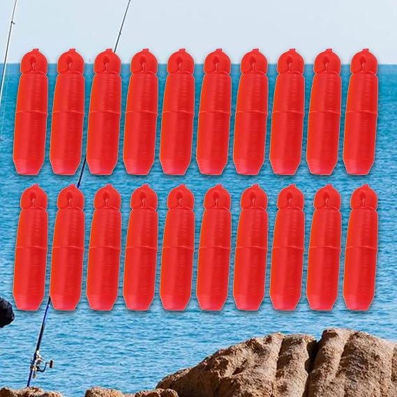 20PCS Pole Elastics for Fishing Pole Elastic Connectors Fishing Pole Fishing Line Stopper Method Hollow Pole Elastic Bead Connector Terminal Tackle Slip System for Carp Rig Marking