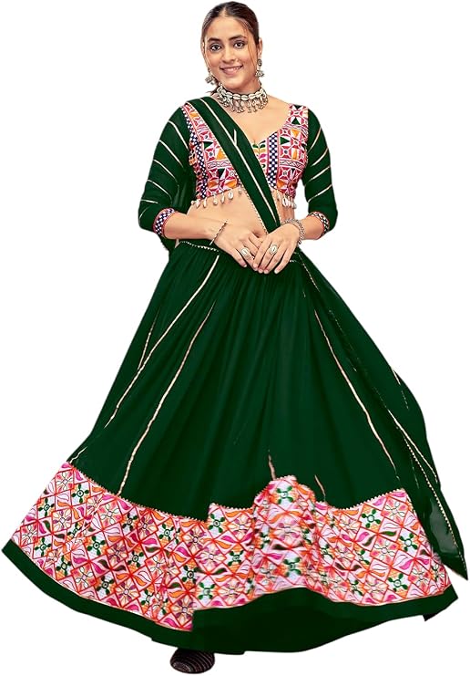 Womens Readymade Navratri Lehenga Choli with Dupatta | Traditional Garba Chaniya Choli for Women & Girls