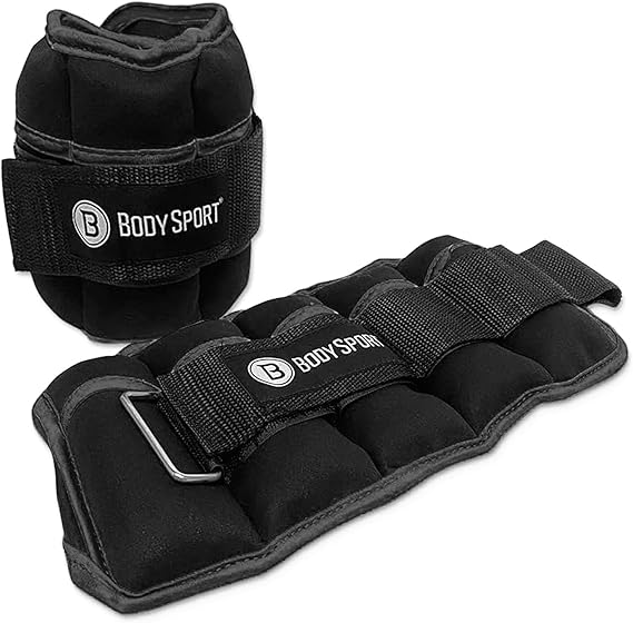 Body Sport Adjustable Ankle Weights, 1 lb.5 lb. Customizable Ankle and Wrist Weight Sets for Men, Women, and Kids Workout Aid for Added Resistance Weight Set for Walking, Running,