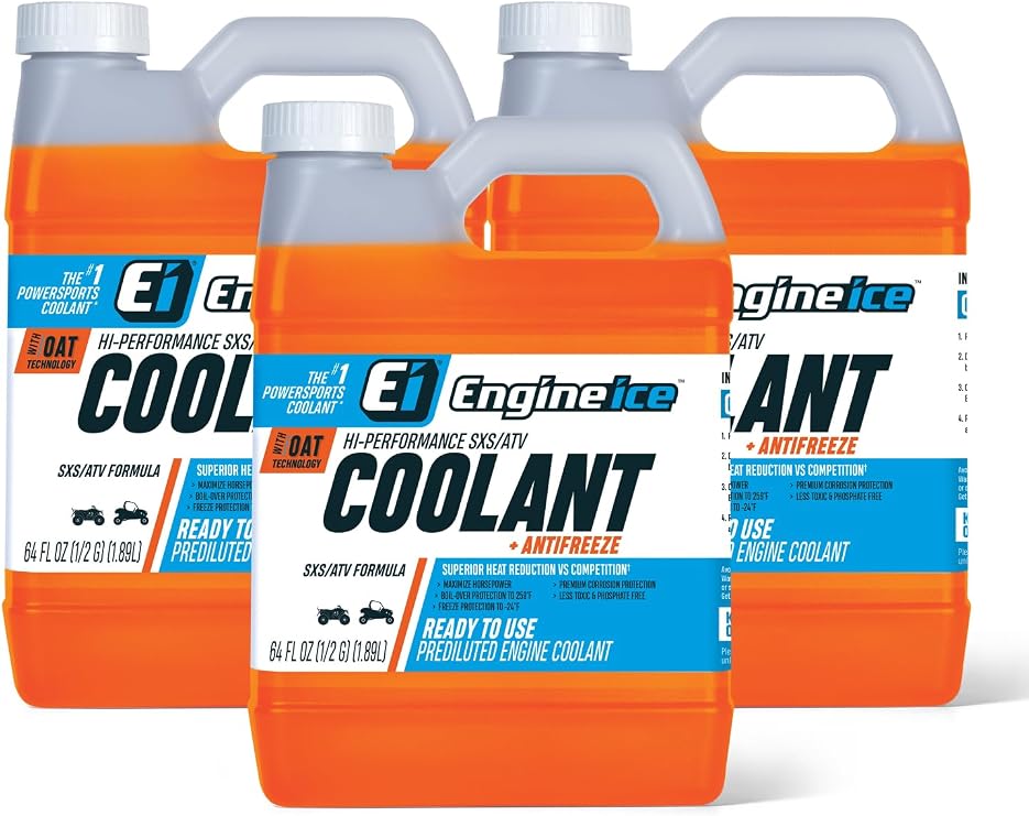 Engine Ice Hi-Performance SXS/ATV Coolant and Antifreeze, 3 Pack, Orange