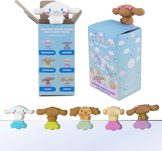 Sonix x Sanrio Blind Box Peekers - Cinnamoroll & Friends | Hello Kitty & Friends Adhesive Decorative Figures - Includes Mocha, Espresso, Cappuccino, Chiffon, or Mystery Character