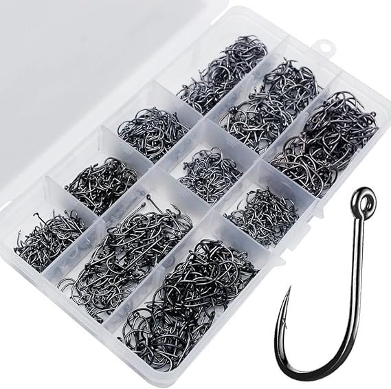 Valkyrie 1000 Pieces Boxed 1. Quality Stainless Carbon Steel Ring Fishing Rod Set Number 3-12 - Fish Hook