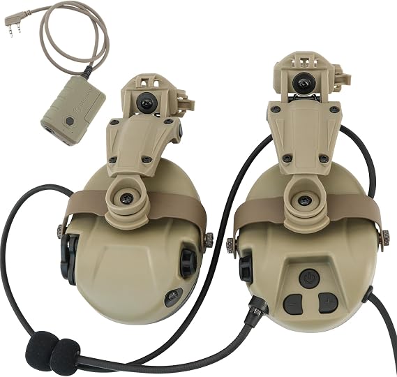 MH303 Tactical Headset for helmet Shooting Ear Protection with Bluetooth Extension Line&mic,for Hunting,Airsoft