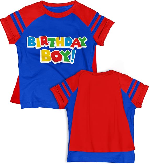 Lalo & Luna Happy Birthday Boy T-Shirt (1-12 Years Old) Baby-Toddlers to Kids Clothes Party Outfit Ultra Soft Tee Gift