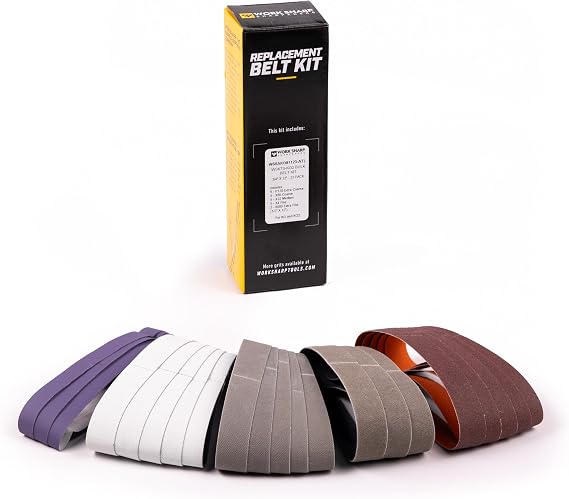 Work Sharp Bulk Bundle Value Pack, Ken Onion Replacement Abrasive Belt Kit, 21 Assorted Grits