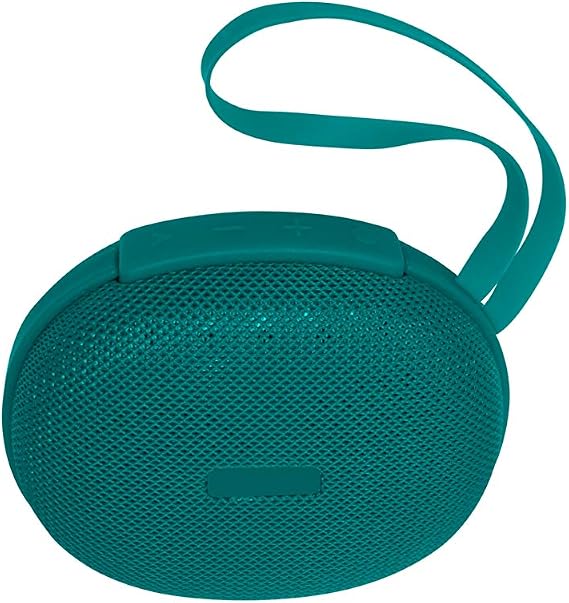 Portable Speaker, Wireless, Built in Strap, Wrap Around Hand, Rubberized Design, Excursion Pro Round Wireless- Green