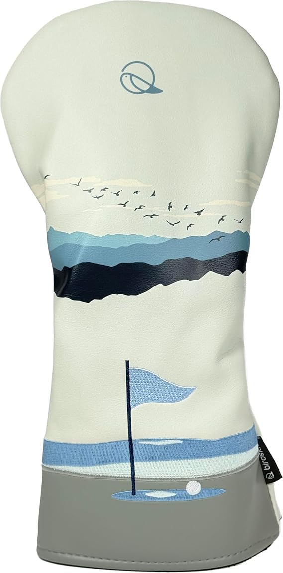 Golf Driver Headcover Premium Leather Head Cover. Digitally Printed and Embroidered Design