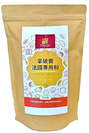 Japan Napoleon French Bread Flour, Japanese Flour for Baking, Unbleached Wheat Flour, 2.2 Pounds 1kg, Tehmag Foods USA