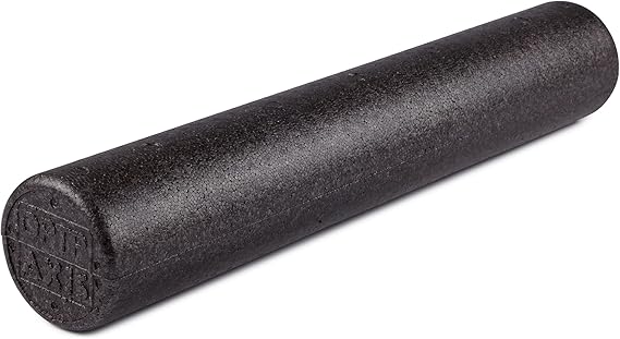 OPTP AXIS Firm Density Foam Roller Round, Black, 36" x 6" | High density foam roller for heavy use, physical therapy, yoga, Pilates, fitness exercise & sports training, smooth surface