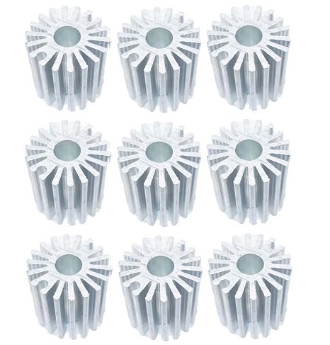 Easycargo 20mm Round Heatsink, 0.8 inch Aluminum Heat Sink for LED Diode Power Electronics 20mmx20mmx6mm