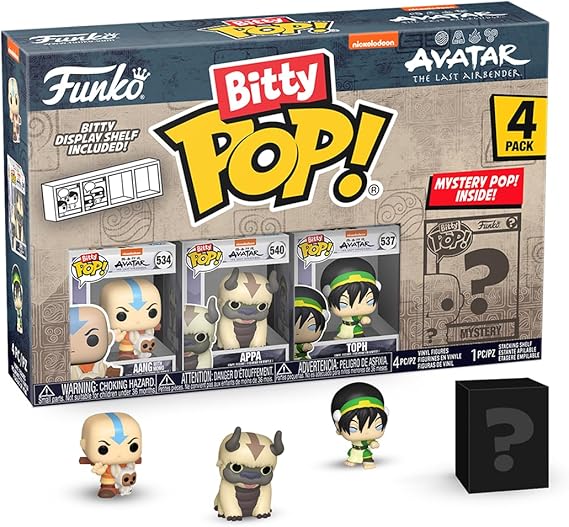 Funko Bitty POP! 4 Pack: Avatar: The Last Airbender - Aang with Momo, Appa