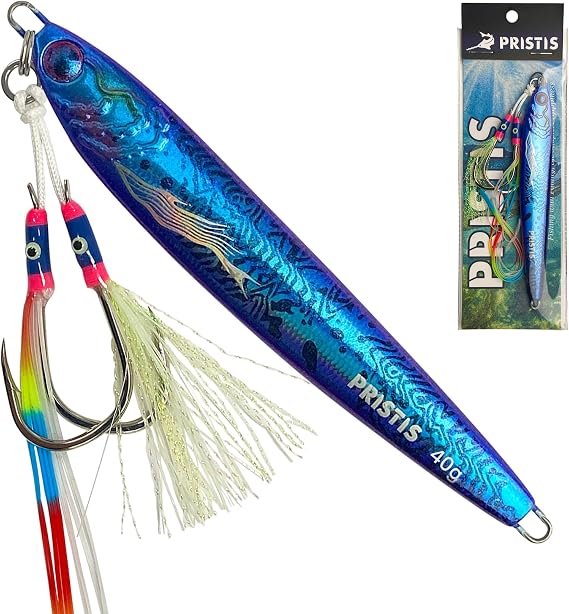 Pristis Angel Wings Vertical Jig, Saltwater Fishing Lure with Sharp Hook