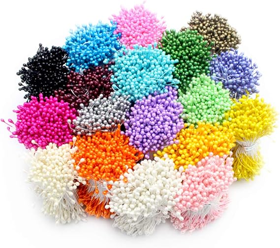 ECYC 900Pcs Mini Flower Stamen Pistil Wedding Decoration DIY Artificial Cards Flowers Stamen, 1mm