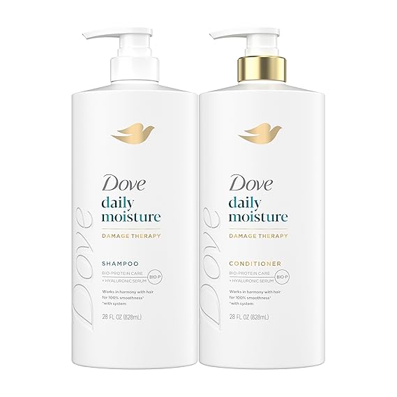 Dove Conditioner Daily Moisture for Dry Hair with Bio-Protein Care Technology and Hyaluronic Serum 28 Fl Oz
