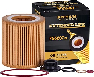 Premium Guard Extended Life Oil Filter up to 10k Miles PG5607EX | Fits 2007-2018 BMW X5, 2007-2013 328i, 2013-2017 X3, 2013-2016 328i xDrive, 2007-2015 335i, 2008-2016 535i, 2012-2015 X1