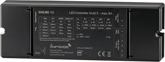 LED Controller Multi 5 Zigbee Compatible (5x 8A Universal) [Energy Class F]