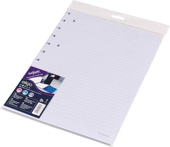 Snopake Eligo A4 ReOrganiser Project Book Refill Paper [Pack of 1] Ref: 15865, White