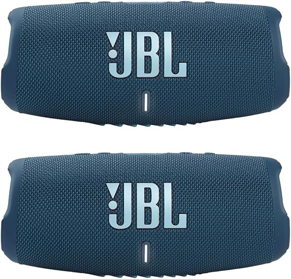 JBL Charge 5 - Waterproof Portable Bluetooth Speaker - Blue/Blue (Pair)