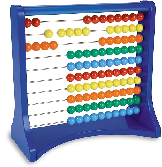 Learning Resources Ten-Row Abacus, Early Math Skills, Addition and Subtraction, Manipulatives for Kids, Back to School, Ages 5+