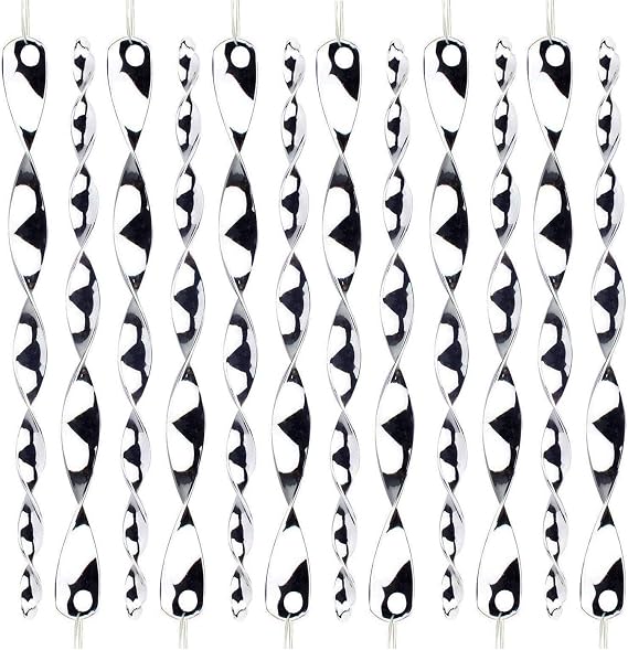 20 Pcs Bird Repellent Wind Twisting Reflective Scare Rods 12 Inch Reflective Ornamental Spiral Deterrent Device