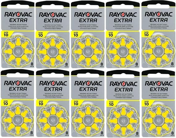 Rayovac Extra 80-Pack Hearing Aid Batteries Size 10 Featuring Sound Fusion™ Technology