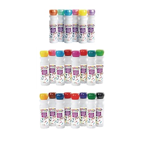 Colorations Dabber Markers, Set of 22, Prime, Shiny & Tropical Colors, Thick Felt Tips