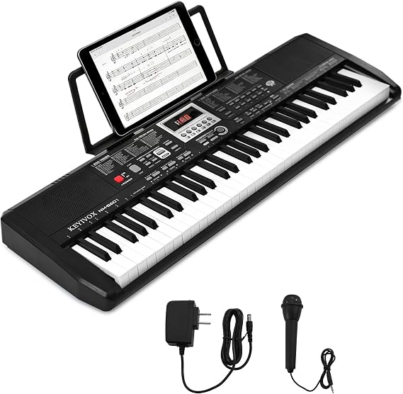 33" 61-Key Electronic Keyboard Piano for Beginners, 200 Tones