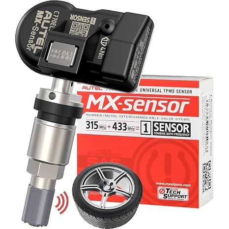 Autel MX-Sensor Universal TPMS Tire Sensor 315MHz + 433MHz Metal Valve