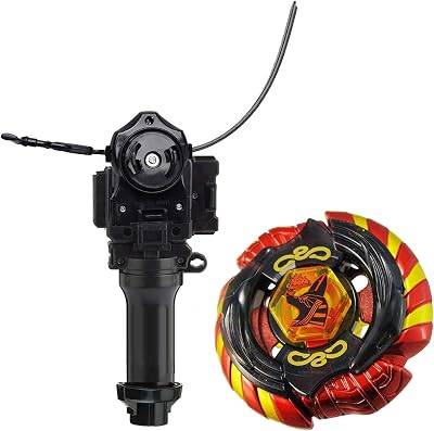 Battling Toys - Bay Battle Game Top Blade High Performance BB111 Mercury Anubius 4D Red Anubis 85XF Metal Fusion Gyro Toys with String Ripper Launcher & Grip BB-111