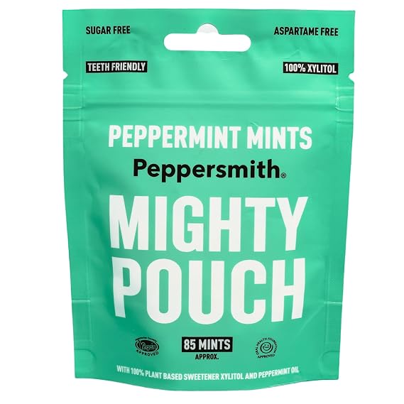 Peppersmith 100% Xylitol Mints Peppermint, 50 GR