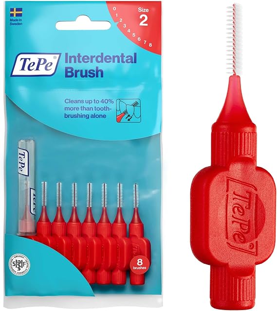 TePe Arayüz Fırçası, Orijinal, Kırmızı, 0,5 mm/ISO 2, 8 adet