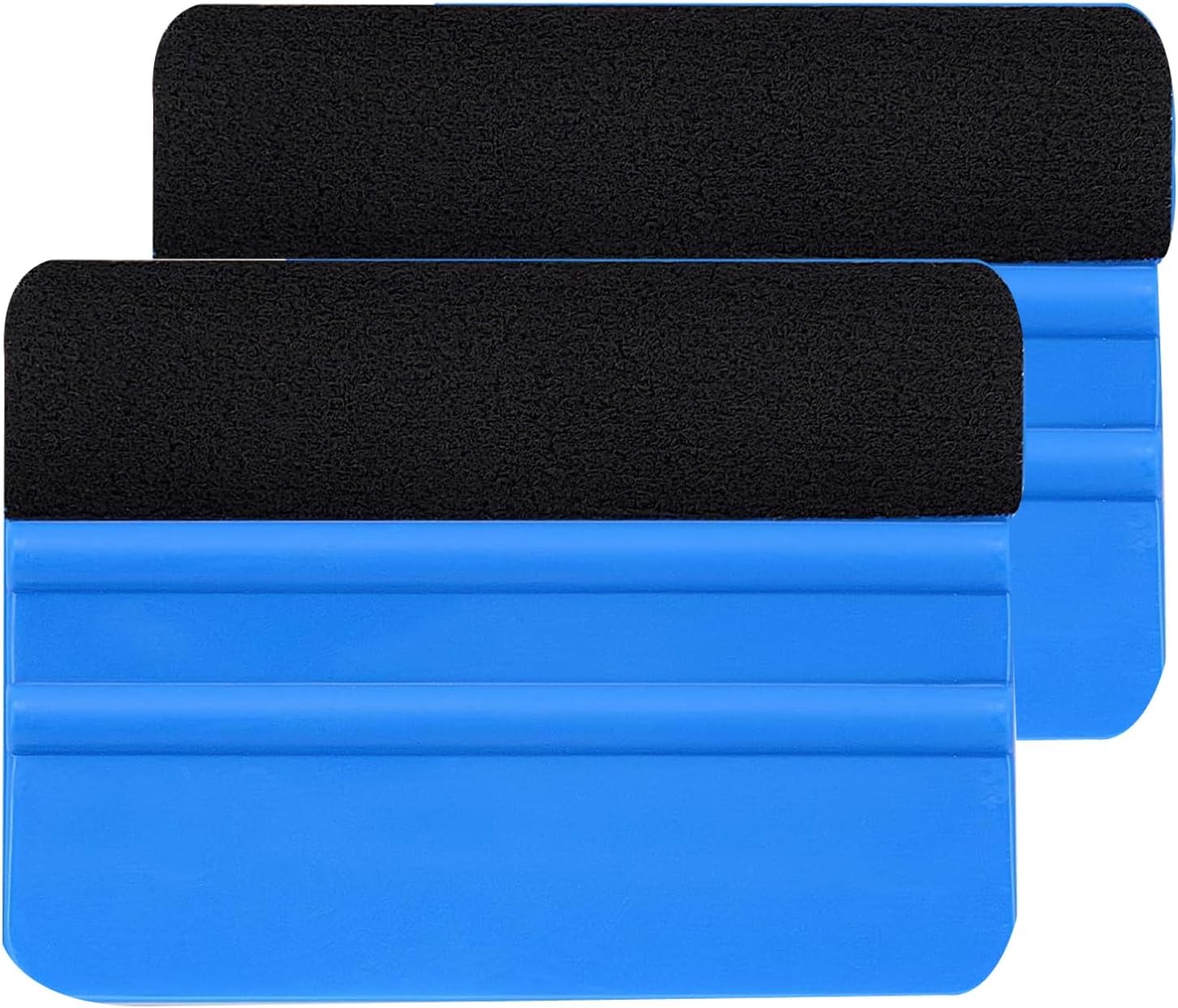 Pack of 2 Squeegee for Film Squeegee with Felt Edge Foil Squeegee Felt Squeegee for Car Furniture Film Window Film Foiling Tool Set (Blue)