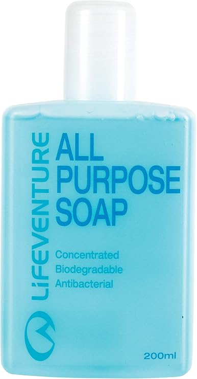Lifeventure All Purpose Biodegradable and PH balanced Bottled Soap Ideal For Travel, Camping And Wilderness