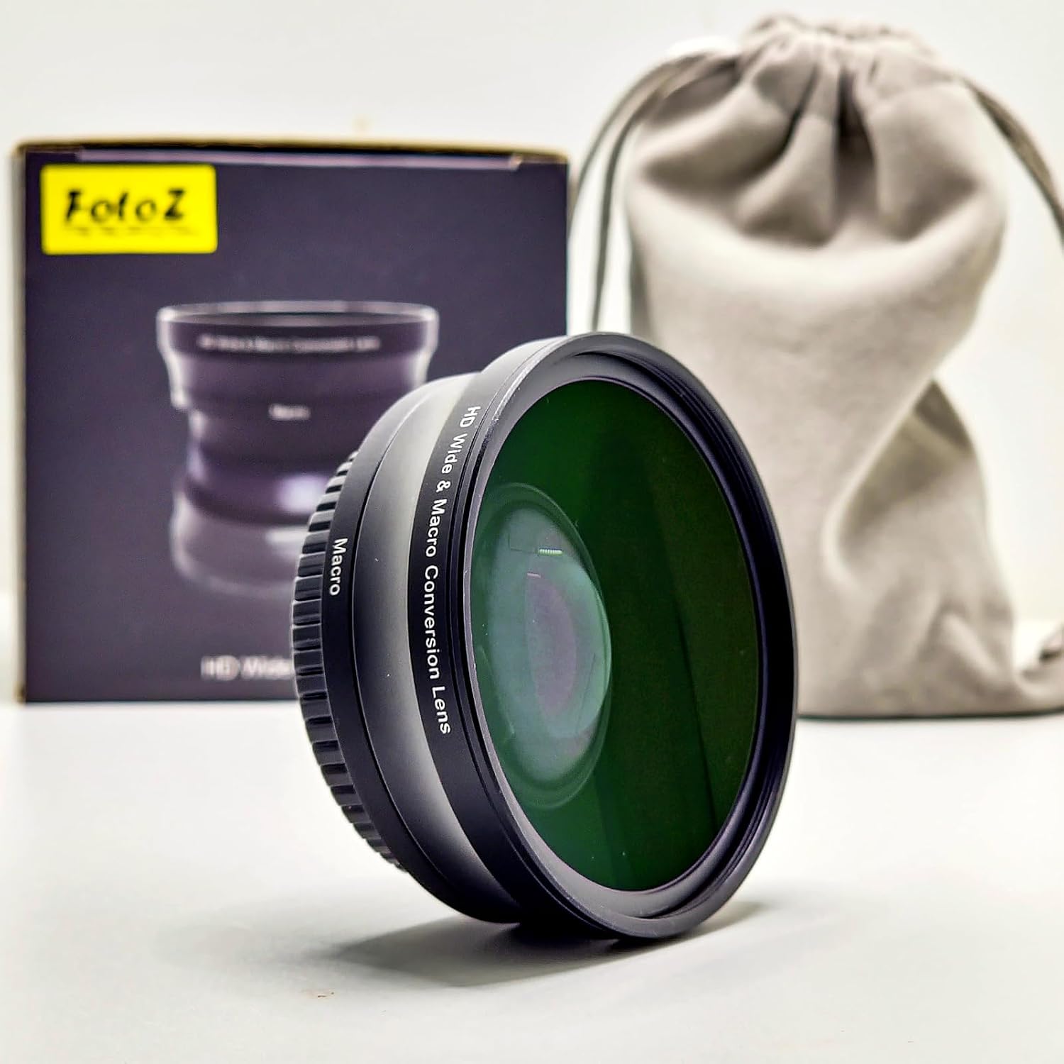 FotoZ 49MM 0.75x HD Wide Lens(W/Macro), for Canon EOS M6 M50 Mark II M100 M200 on EF-M 15-45mm and R50 R100 on RF-S 18-45mm. Latest update: Compatible with Ricoh GR4 via adaptor GA-3.
